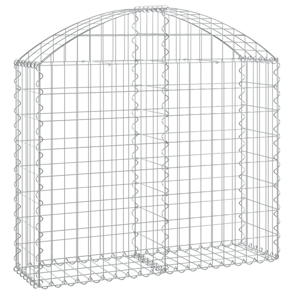 Panier de gabions arqué 100x30x80/100 cm fer galvanisé