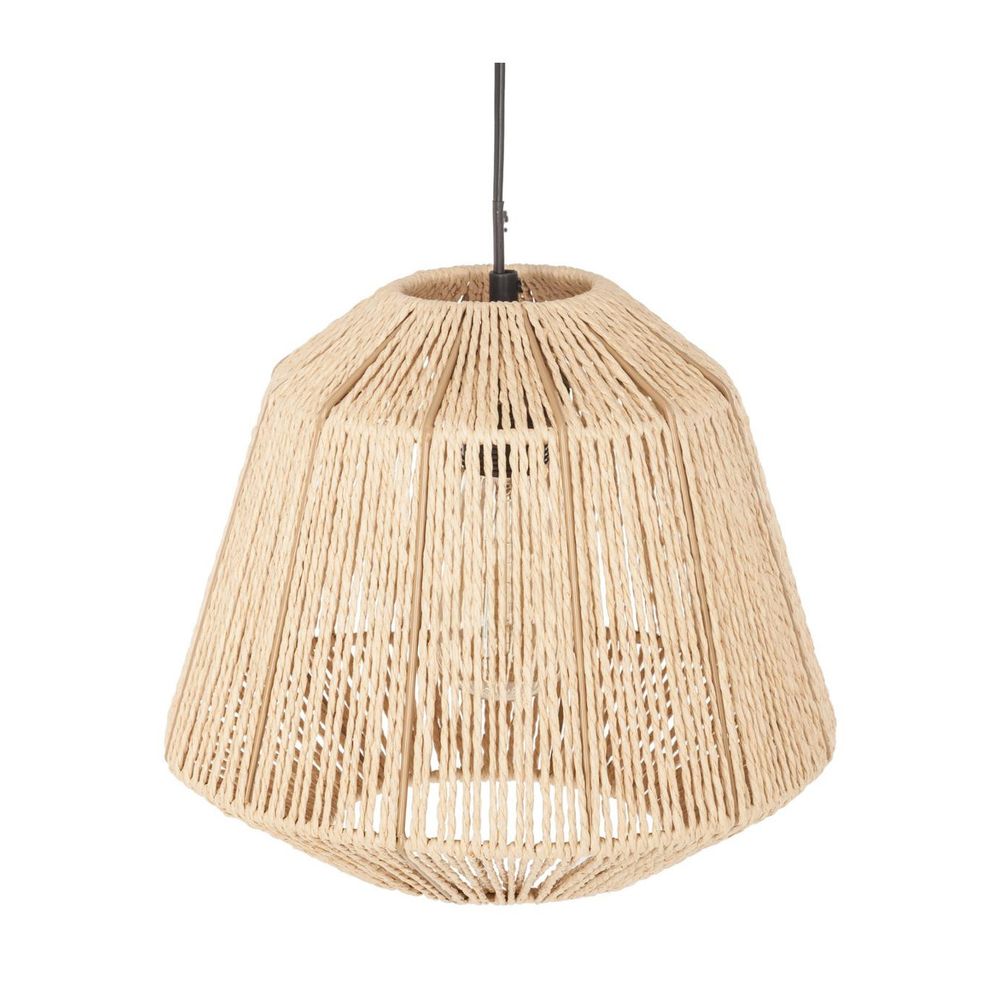 Luminaire suspension corde d 29 cm beige