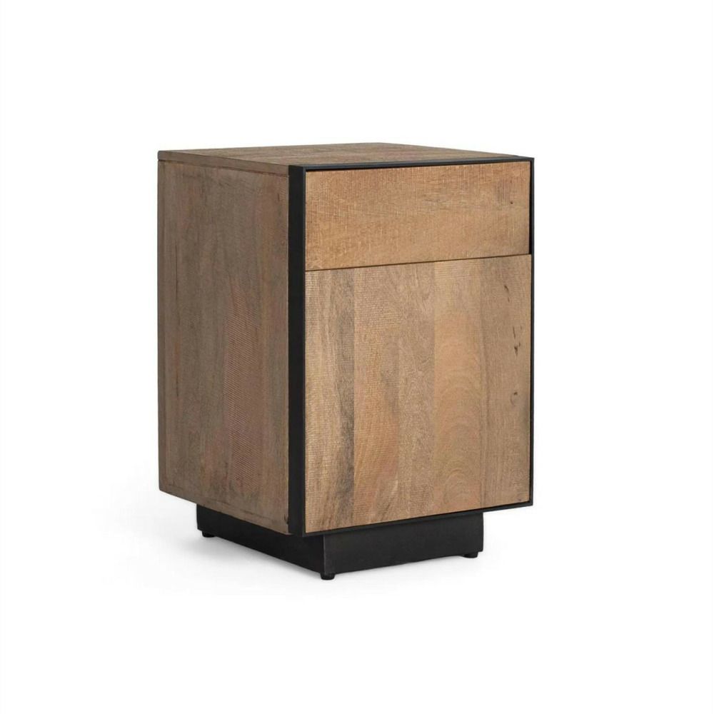 Table de chevet bois marron - décoration d'autrefois