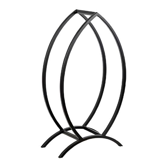 Porte-bûches poisson design en acier 90 cm