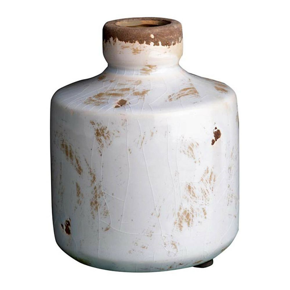 Vase bouteille blanc 14x11cm