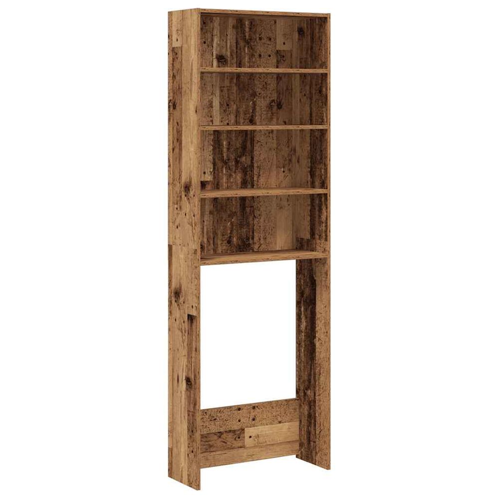 Meuble pour machine à laver vieux bois 64x24x190 cm