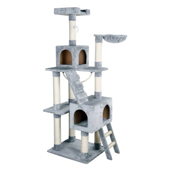 Arbre à chat square 178 cm gris clair