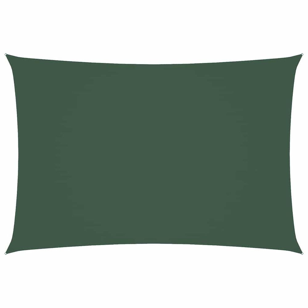 Voile de parasol tissu oxford rectangulaire 3x5 m vert foncé