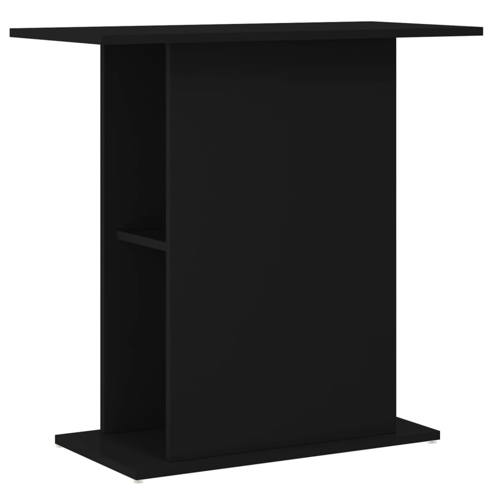 Support pour aquarium noir 75x36x72,5 cm bois d'ingénierie