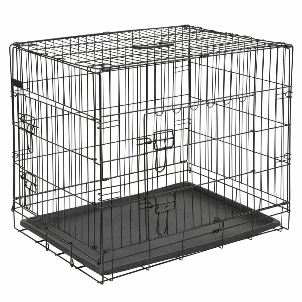 Cage pour chien 76x54x64 cm noir
