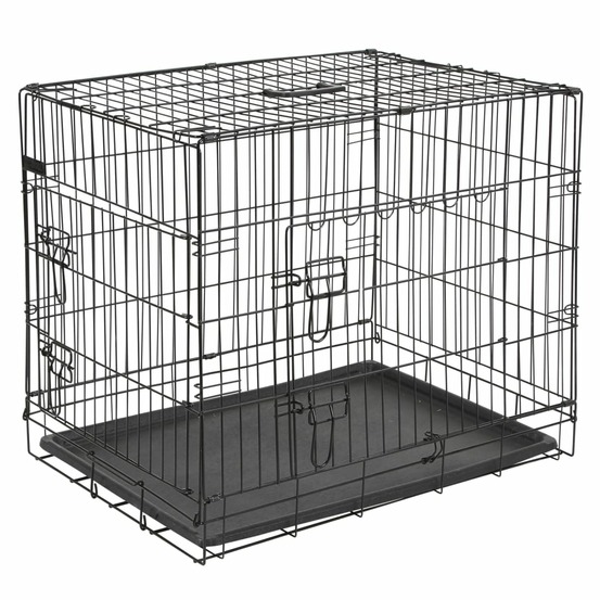 Cage pour chien 76x54x64 cm noir