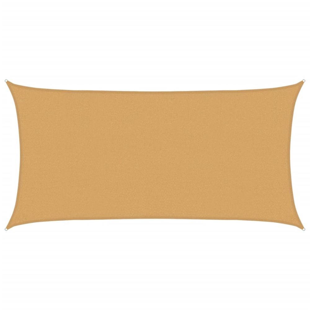 Voile d'ombrage 160 g/m² rectangulaire sable 2x3,5 m pehd