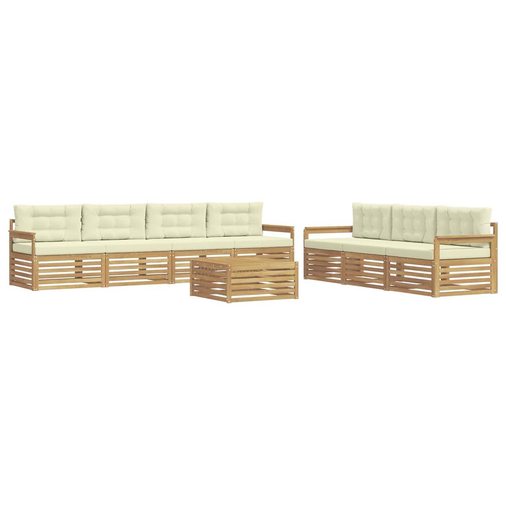 Ensemble de canapés d'extérieur 8 pc blanc et crème polyester