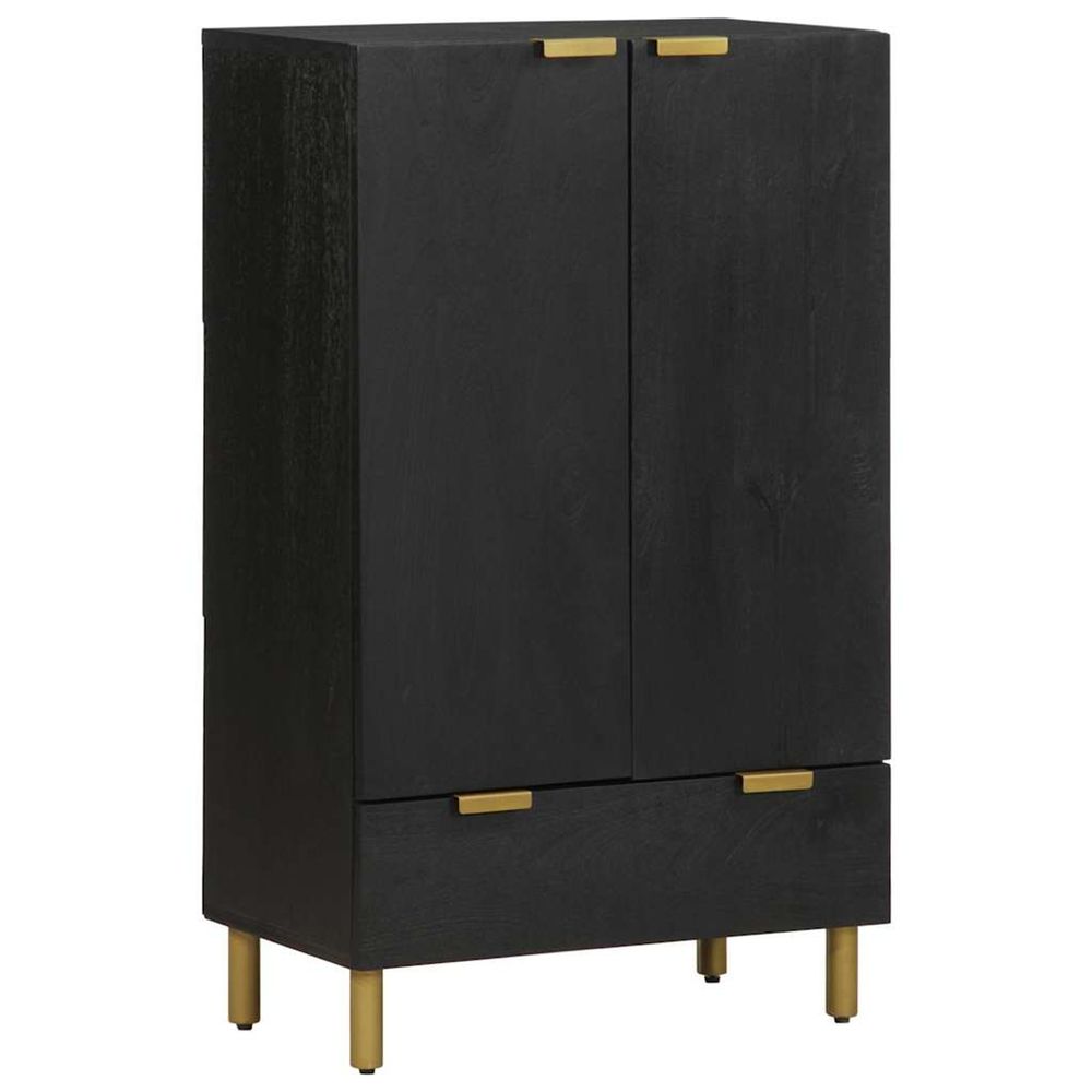 Buffet noir 60x33x100 cm bois d'ingénierie