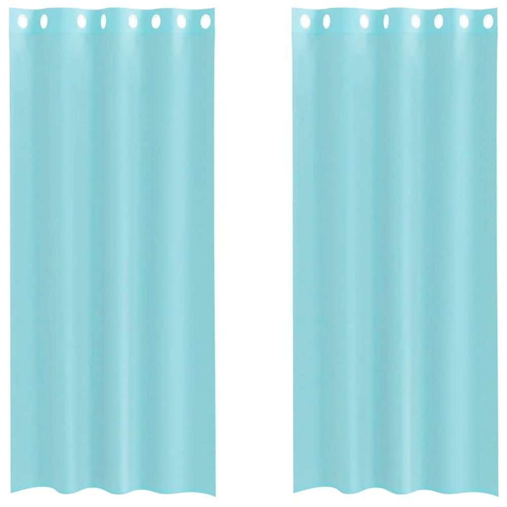 Rideaux en voile avec œillets 2 pcs turquoise