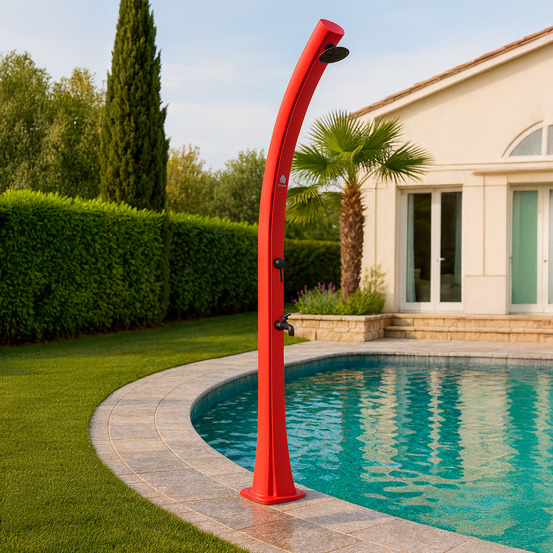 Douche solaire sined 25l 226cm pehd laiton anticalcaire housse