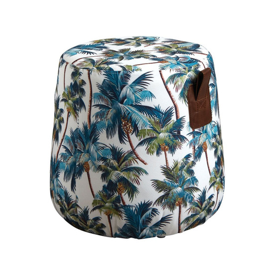 Pouf en tissu jungle