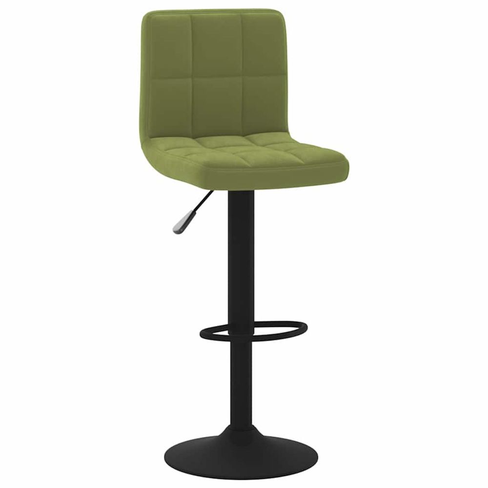 Tabouret de bar vert clair velours