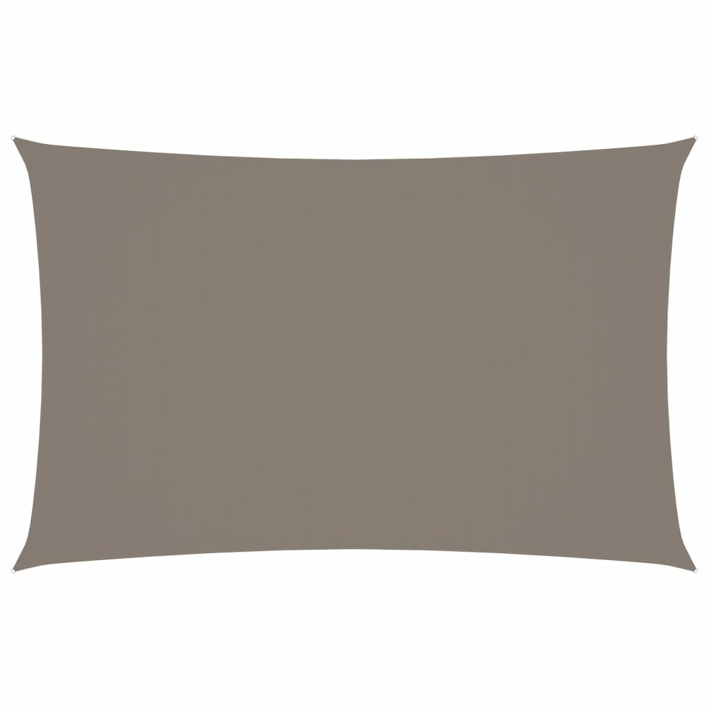Voile toile d'ombrage parasol tissu oxford rectangulaire 5 x 8 m taupe
