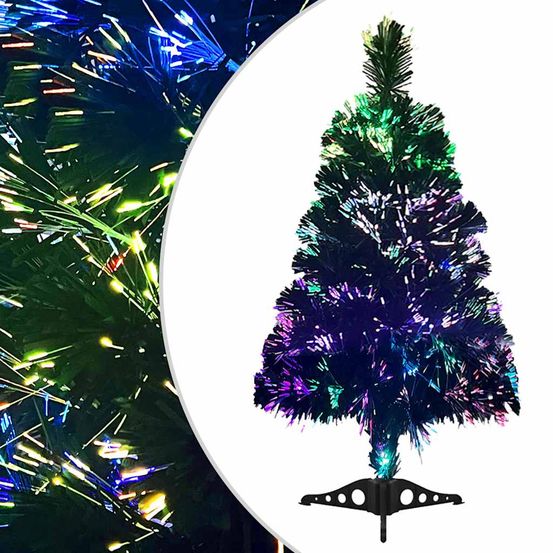 Arbre de Noël artif Fibre optique 64cm Vert