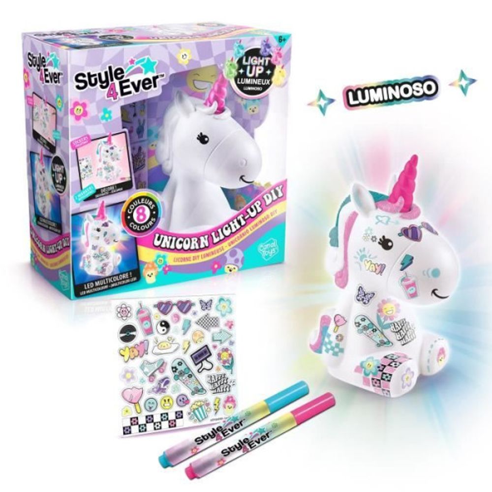 Style 4 ever - licorne y2k diy lumineuse a décorer - edition collector - loisirs créatifs pour enfant - ofg 293