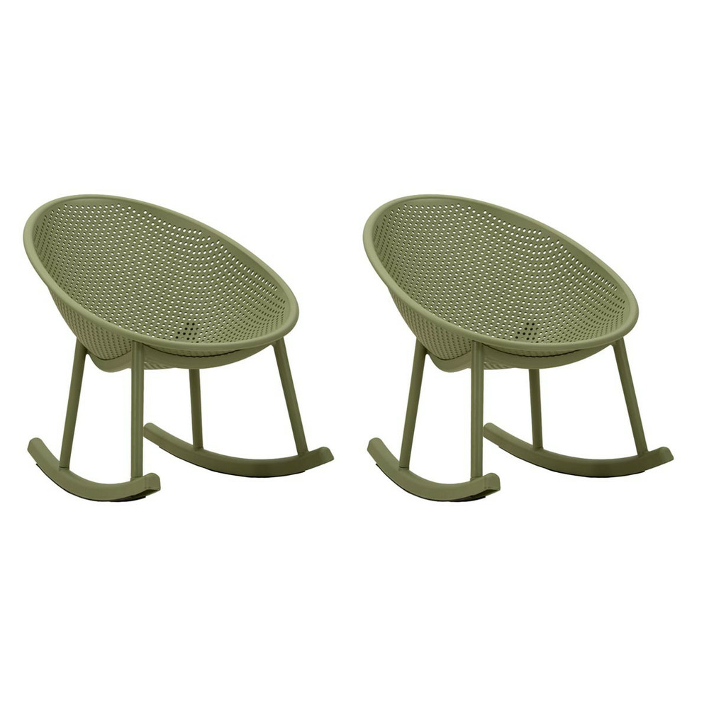 Lot de 2 chaises de jardin à bascule 