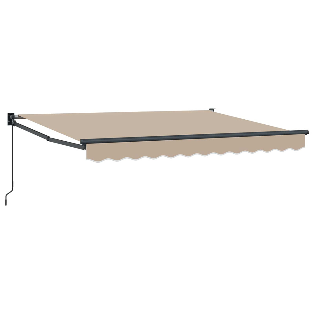 Auvent rétractable beige 3 x 2 m 100% polyester et aluminium