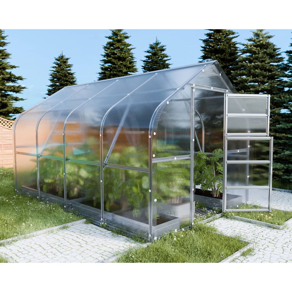 Serre en polycarbonate drop 10m² (2,5x4m), 6mm