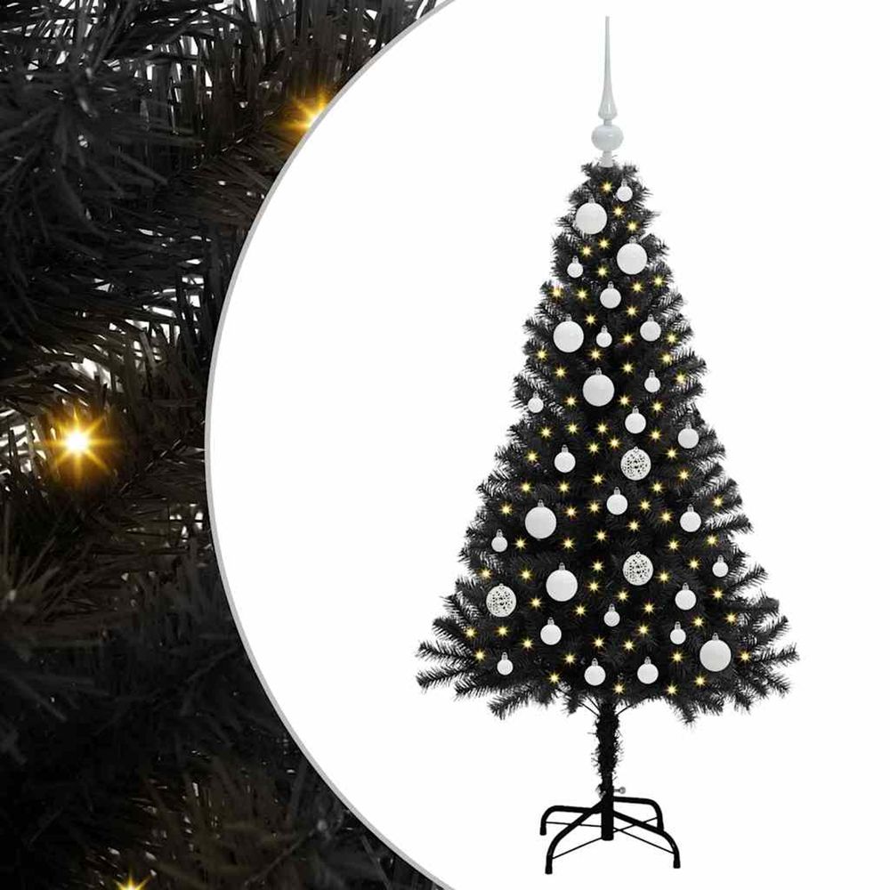 Sapin de noël noir 120 cm pvc