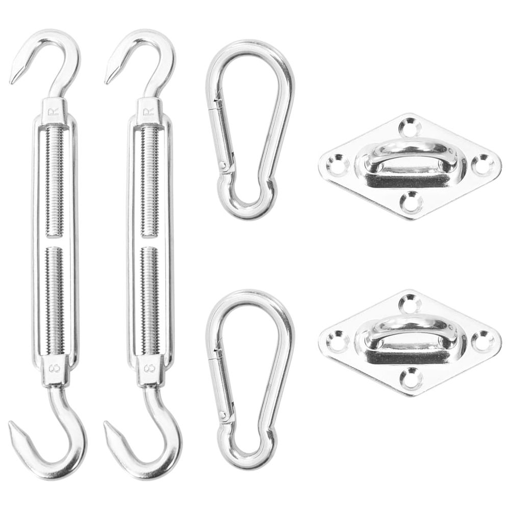 Kit de montage de voile d'ombrage 6 pcs acier inoxydable