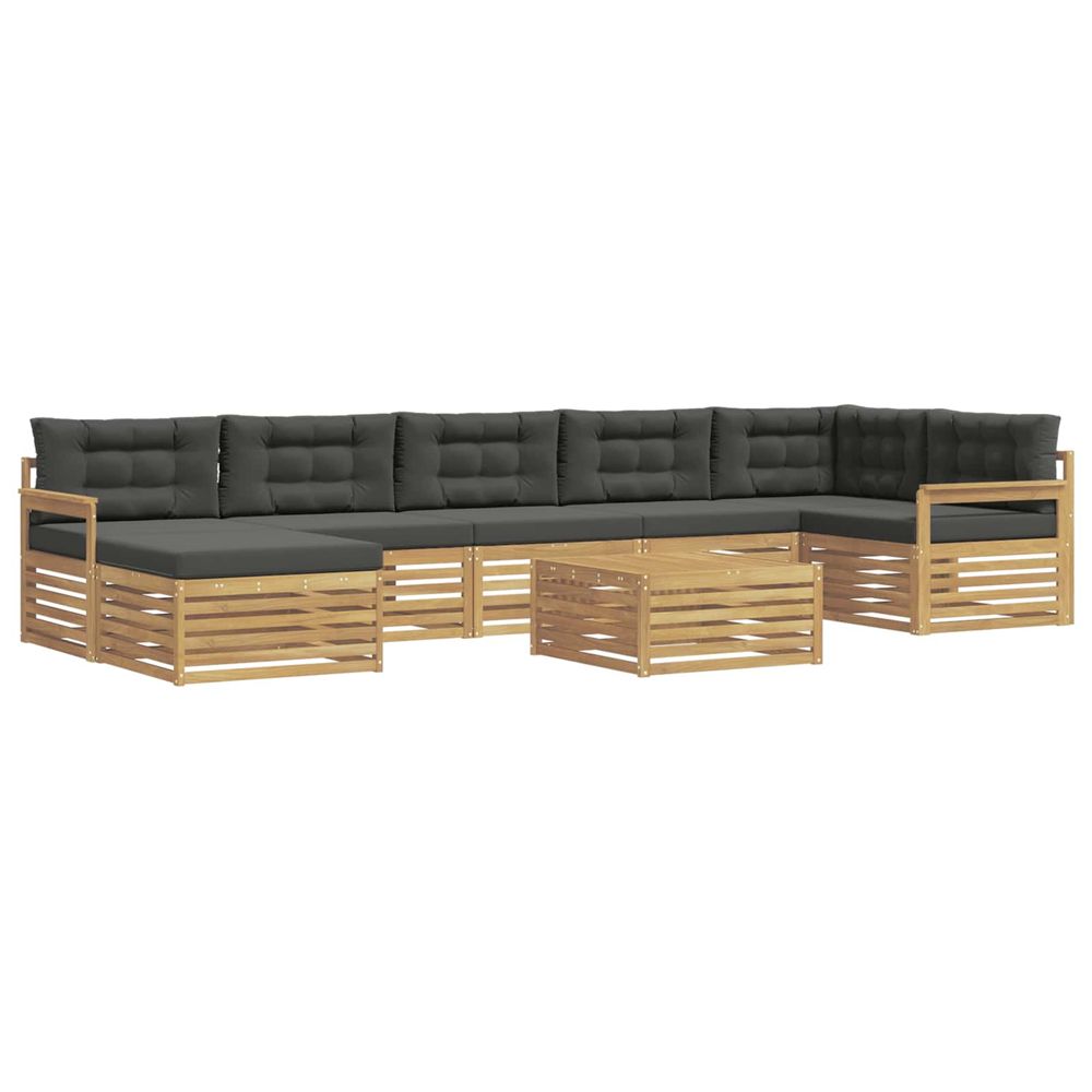 Ensemble de canapés d'extérieur 8 pc blanc et anthracite