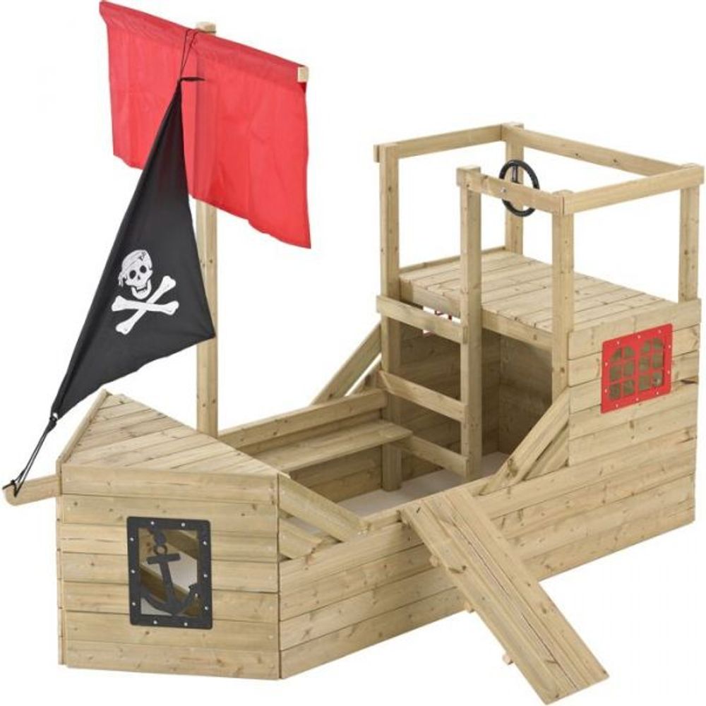 Cabane bateau pirate galleon en bois