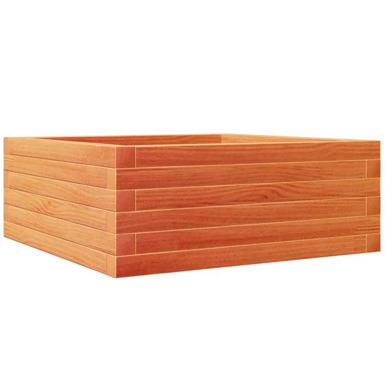 Jardinière d'extérieur cire marron 60x60x23 cm bois de pin massif