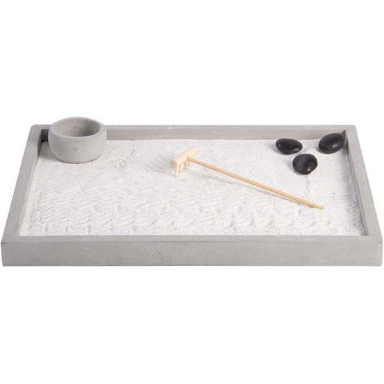 Jardin zen japonais calm rectangulaire
