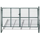 Portail de clôture en grillage galvanisée 289 x 200 cm / 306 x 250 cm