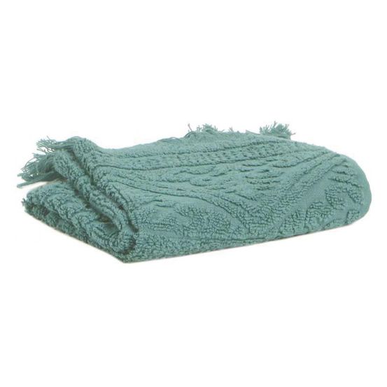 Serviette toilette zoe vert de gris 50 x 100 cm
