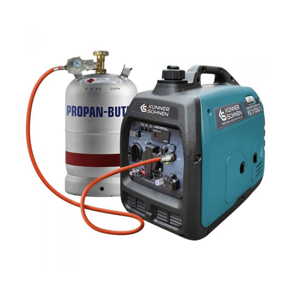 Générateur inverter à essence-gaz 3,1kw, 145cc - könner söhnen ks 3100ig s