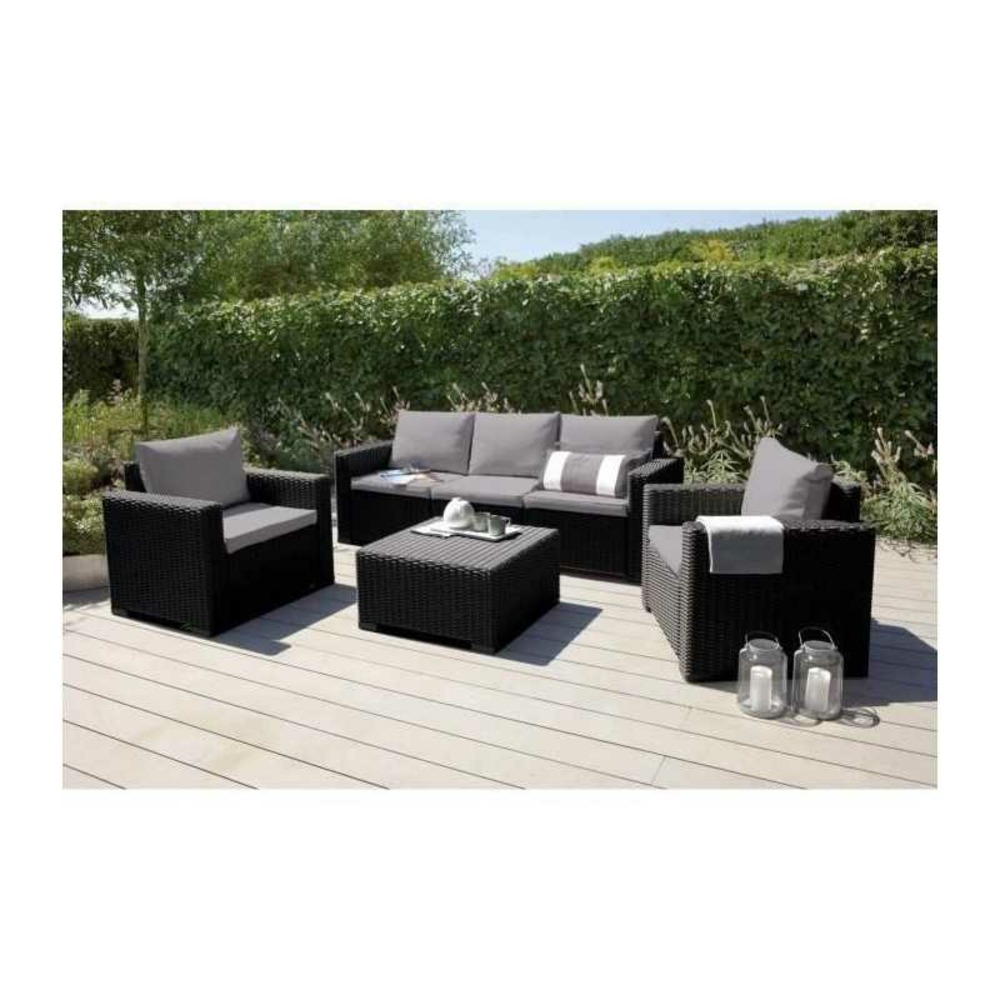 Salon de jardin - allibert - california - modulable - gris