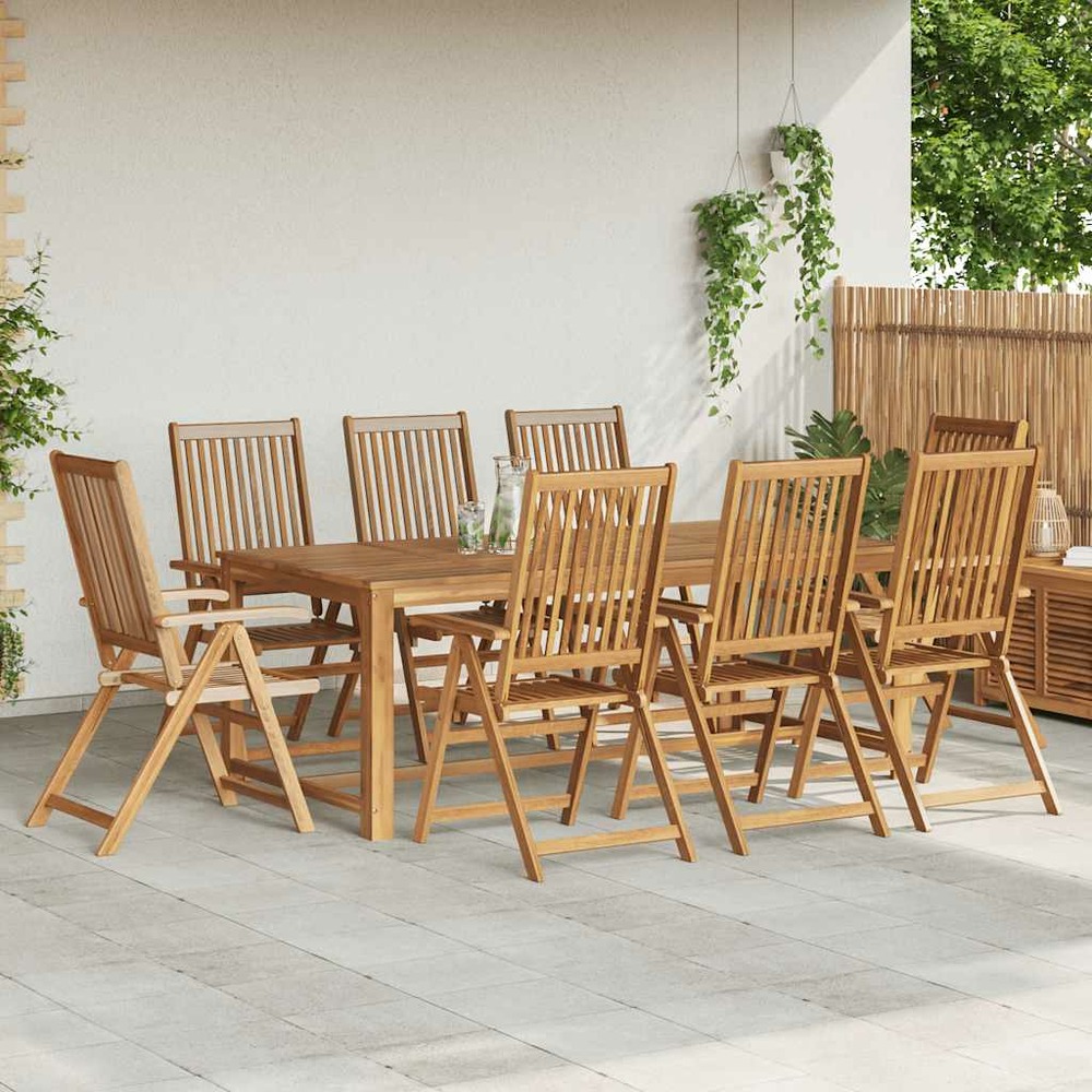 Chaises pliables de jardin lot de 8 bois d'acacia solide