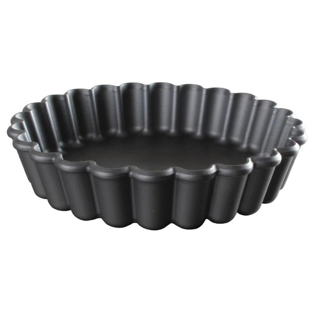 Moules à tartelette ronds cannelés exoglass 90mm lot de 12 matfer