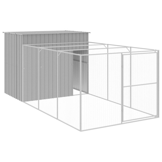Niche pour chien avec cour gris clair 214x457x181 cm