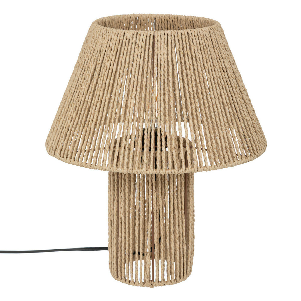 Lampe à poser en métal et corde beige d 32 x h 38 cm