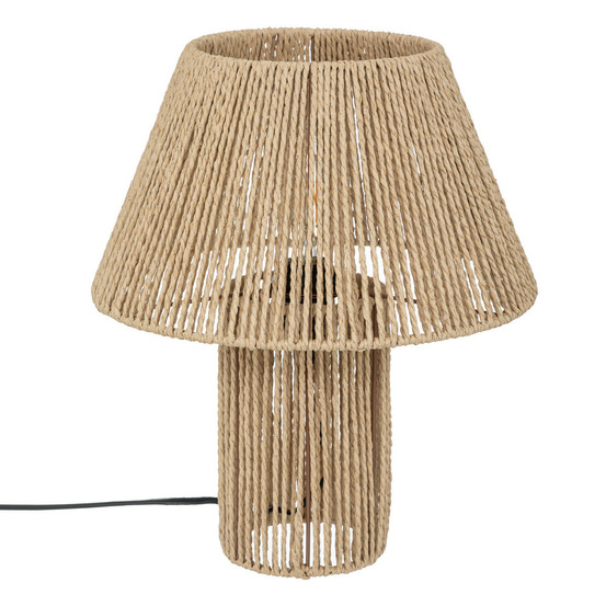 Lampe à poser en métal et corde beige d 32 x h 38 cm