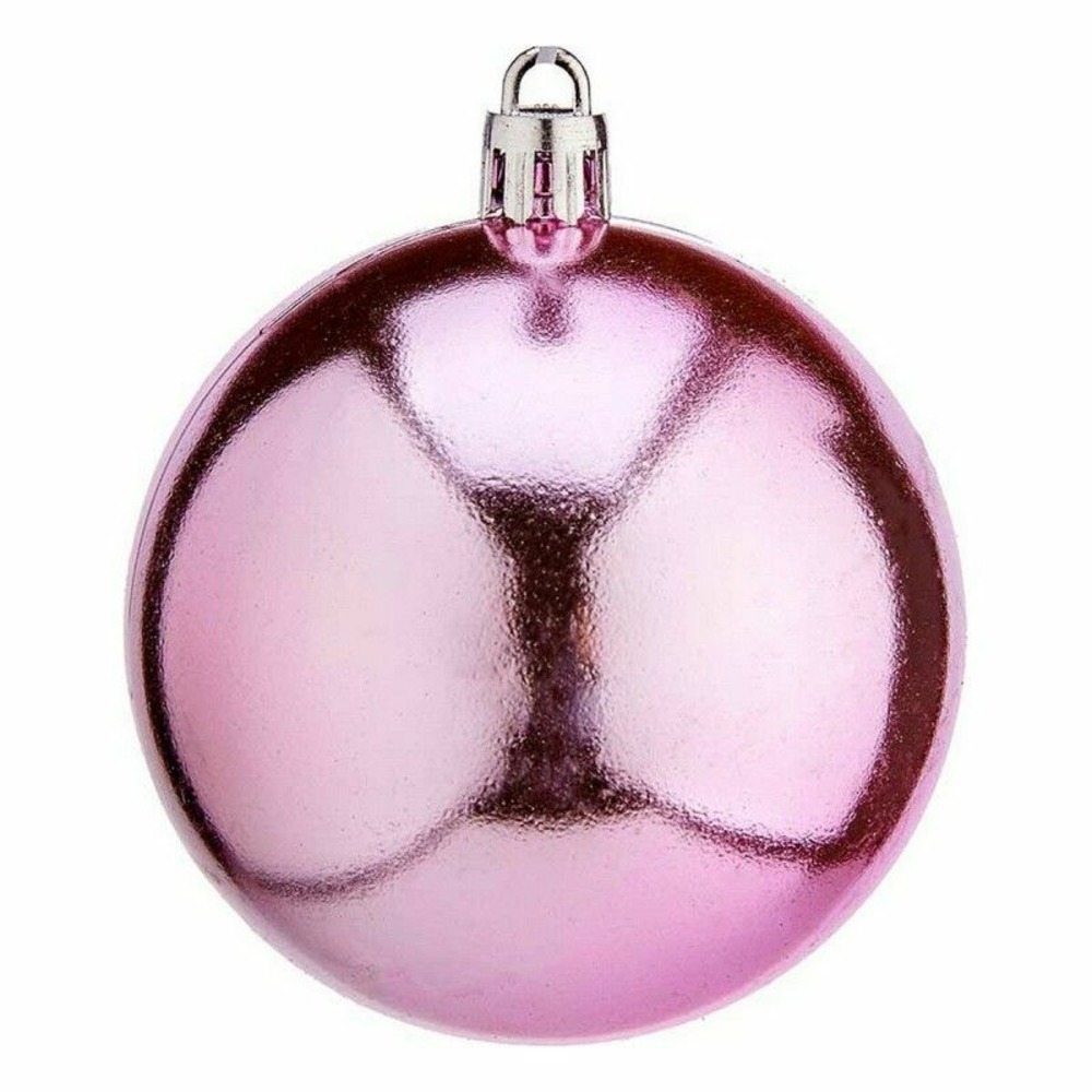 Boules de noël ø 7 cm rose plastique