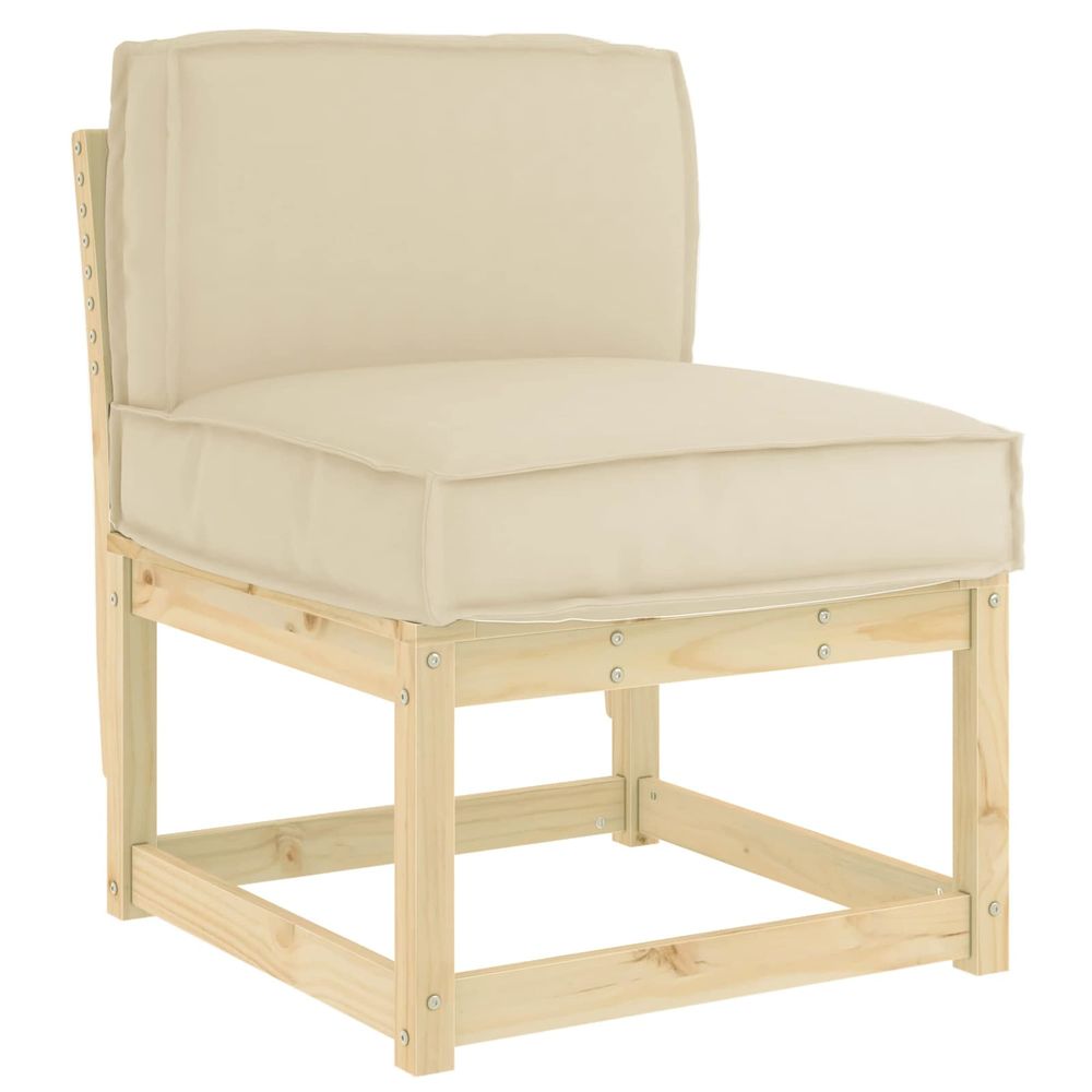 Coussin beige 60 x 40 x 12 cm tissu oxford
