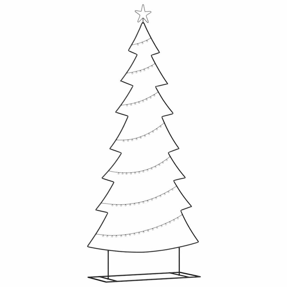 Arbre de noël en métal avec support noir 210 cm acier