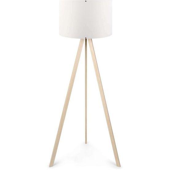 Lampadaire en mdf et pvc floor chêne et blanc