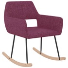 Chaise à bascule violet tissu