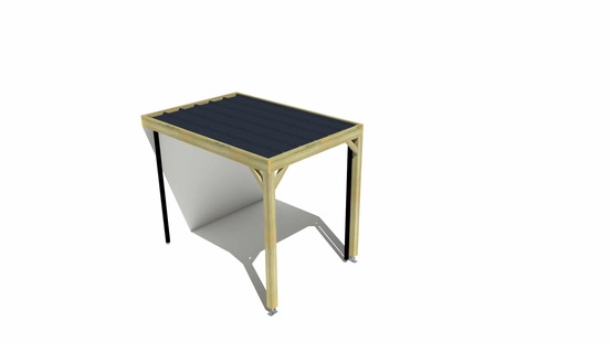 Carport bois • 2m x 3m • adossée • sens largeur • livraison comprise