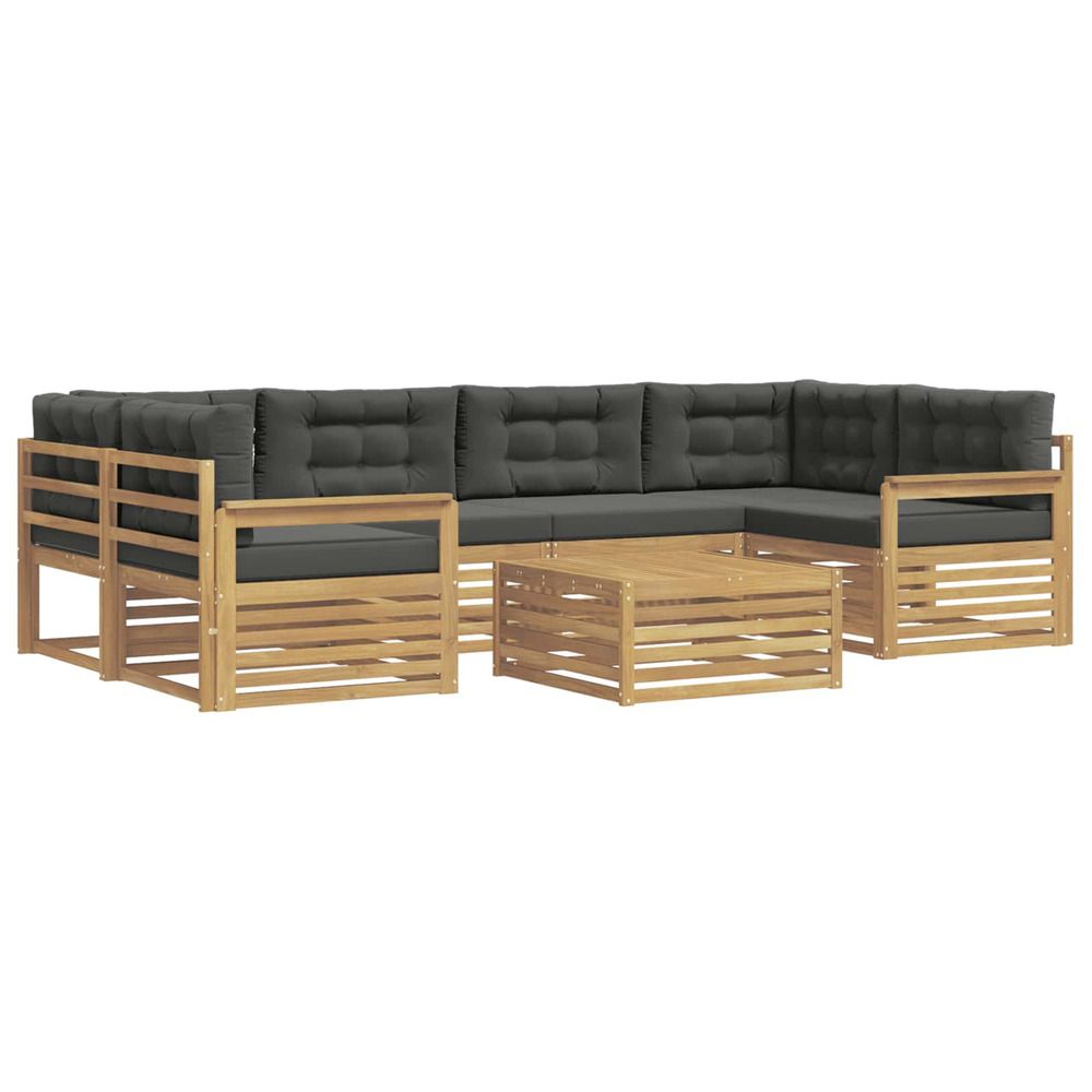 Ensemble de canapés d'extérieur 7 pc blanc et anthracite