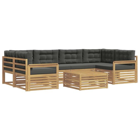 Ensemble de canapés d'extérieur 7 pc blanc et anthracite