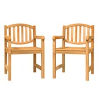 Chaises de jardin lot de 2 58x59x88 cm bois de teck solide