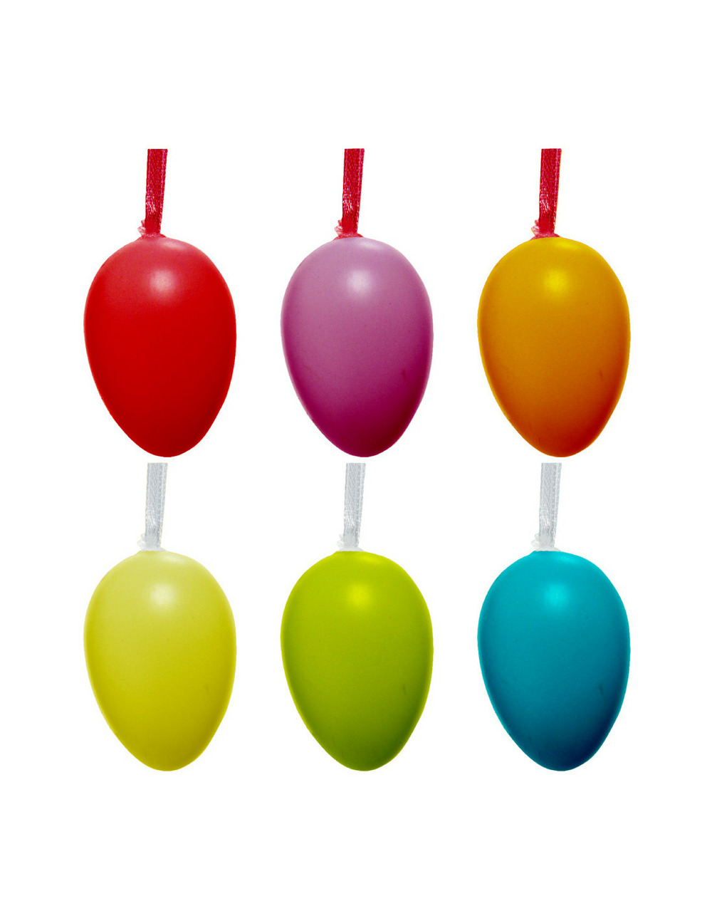 Pack de 6 oeufs en plastique- ø4x6cm