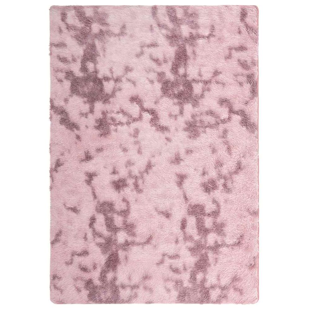 Tapis shaggy à poils longs navarra rose poudré 240x340 cm